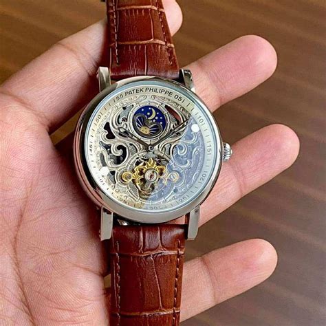 patek philippe leather watch